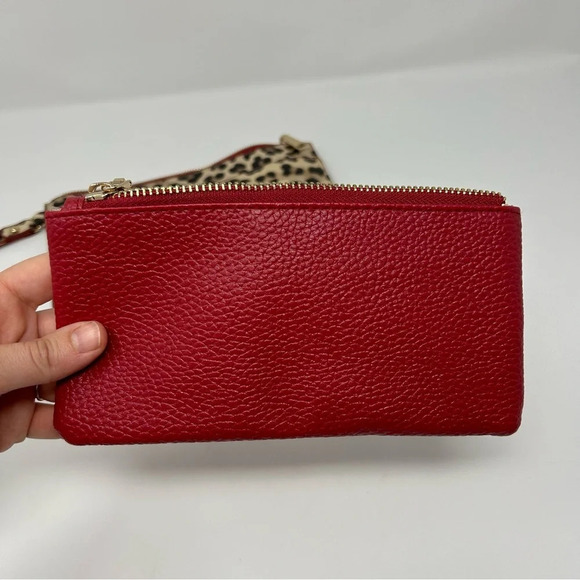 Leopard Print Wristlet Purse with Red Coin Purse - Picture 3 of 9